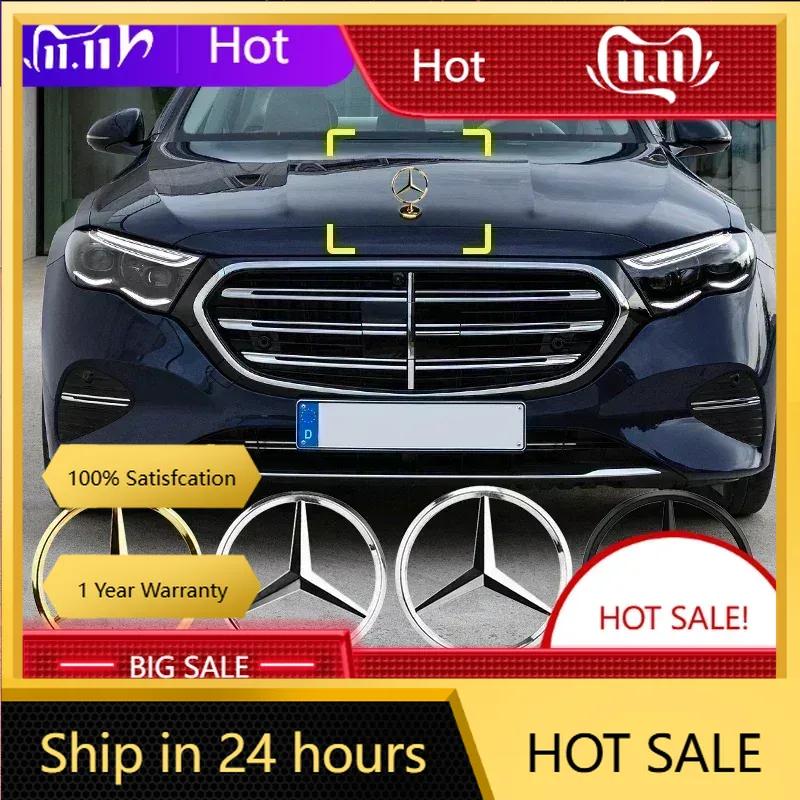 WXUKM1 New 2025 For Mercedes Benz 1pc 44mm Mercedes Benz engine hood logo for Mercedes Benz E S W202 W203 W204 W208 W210 W220 W221