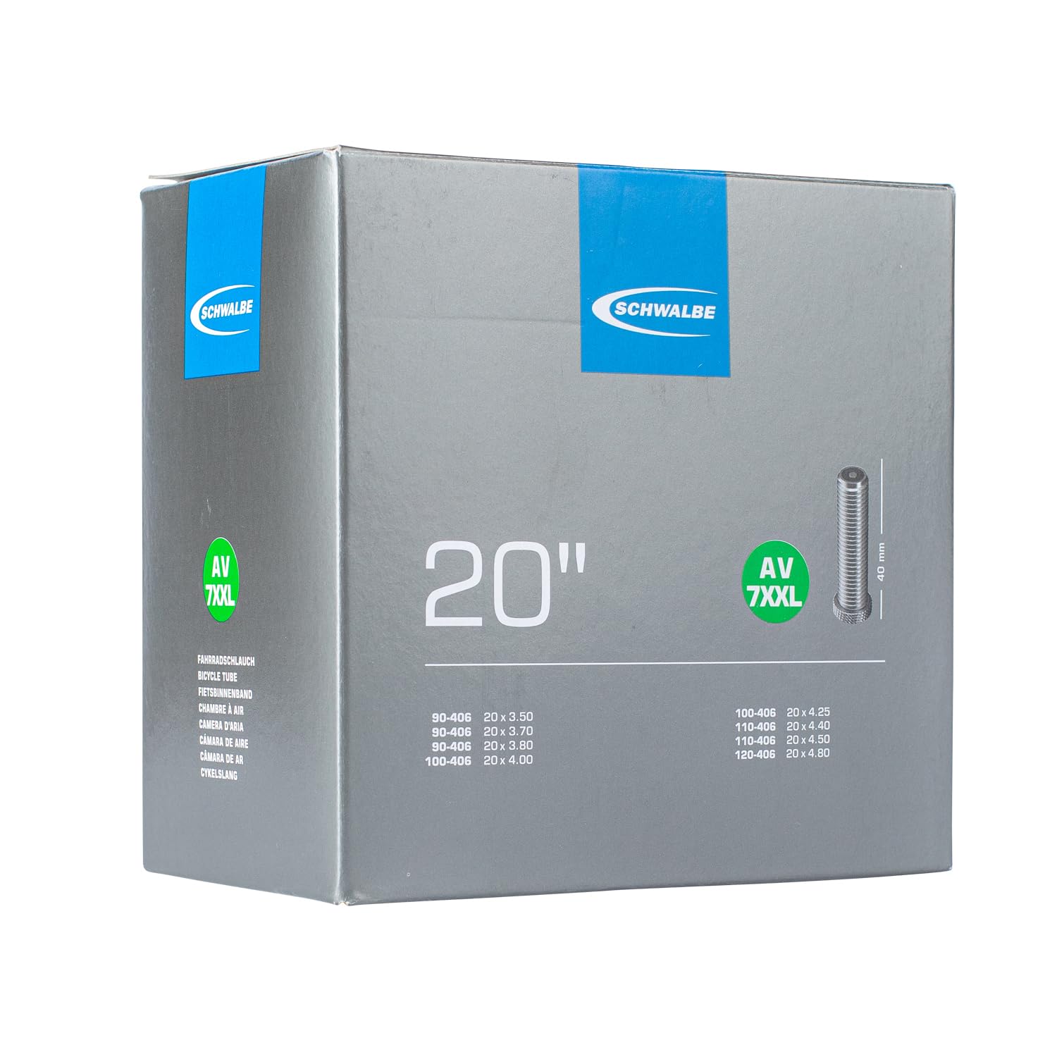 

Оригинальный 20x3.50/4.80 (406) Камера, клапан Шредера 40 мм, 7XXL-AV