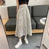 Summer Floral A-line Midi Skirt for Plus Size Women - Slimming, Tummy Coverage
