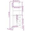 VidaXL Buffet haut Noir 69,5x34x180 cm Bois d'ingénierie 3190014