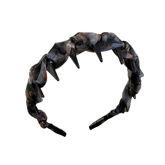Women Headband Ribbon Decor Anti-slip Teeth Hair Hoop Versatile Bright