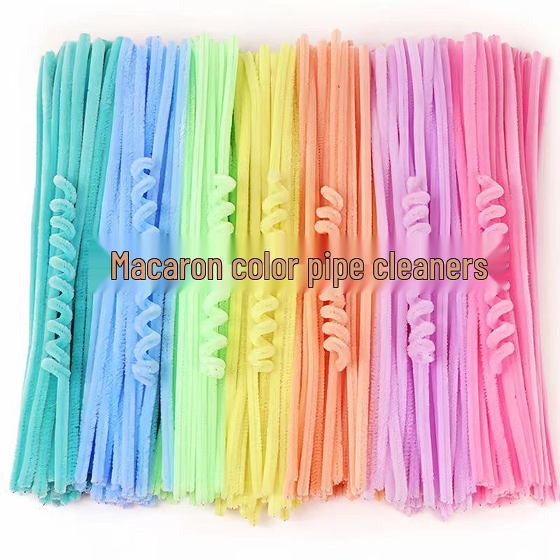 Colorful Macaron Mixed Chenille Stems: Creative Pipe Cleaners for Children's Crafts