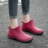 Women's Waterproof Low-Cut Korean Style Rain Boots - Fleece-Lined, Non-Slip Short Tube Fashion Shoes