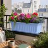 Colorful Rectangular Flower Pot With Tray Plant Pot Quality Garden Planter  Patio