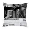 Cute Pet Puppy Black and White Art Photo Office Sofa Cushion Pillowcase
