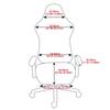 4pcs/set Jacquard Gaming Chair Cover Set T-shaped Striped Grid Color Blocked Modern Dustproof Office Chair Covers