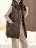 Fashion Winter Women's Warm Vest Hooded Casual Thick Sleeveless Jackets Woman Coat