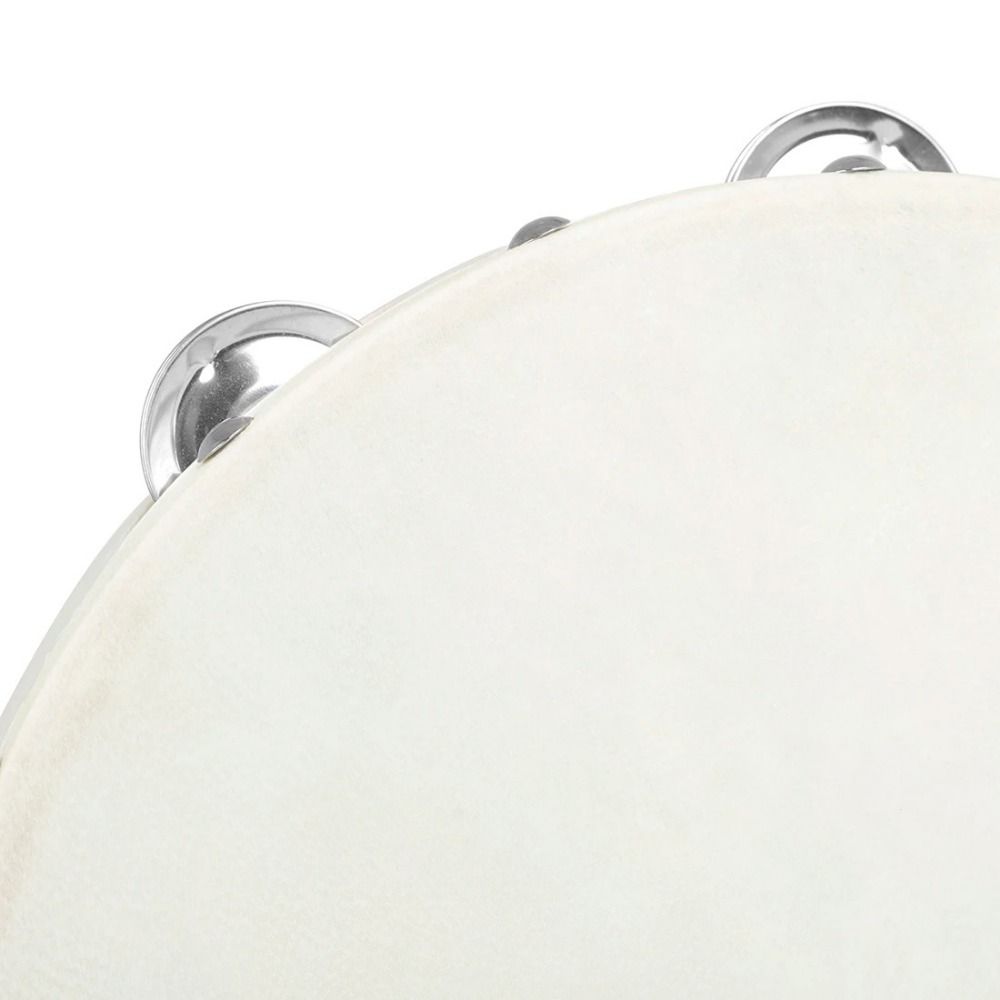 4/6/7/8/10inch Tambourine Sheepskin Drum Skin Handheld Drum Single Row Tambourine  Dance Concerts