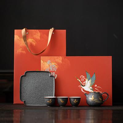 Retro Crude Pottery Silver Spot Tea Set Complete Set Japanese Tea Ceremony Set Teapot and Tea Cup Set Teaware Supplies Gift