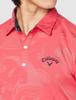 Callaway Short Sleeve Polo Shirt UV Golf C23134114 M Men's (Paisley Pattern, Protection, Moisture-Wicking, Quick-Drying) / / 1100_Red