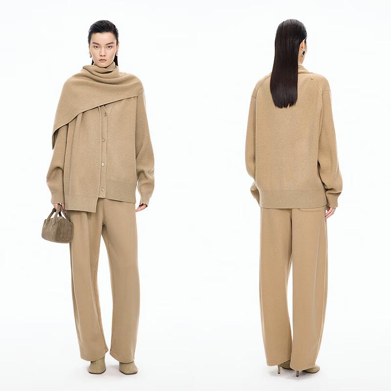 JNBY 2025 Winter Cotton Curved-Leg Casual Pants