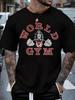 World Gym Vyriški kasdienis paprastas marškinėlis - Minkštas, kvėpuojantis apvalia apykakle su ryškiu 'World Gym' grafiniu dizainu