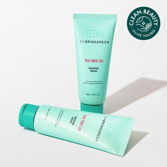 BRINGGREEN Tea Tree Cica Soothing Cream Plus 100ml 2-pack Plan / Single Item