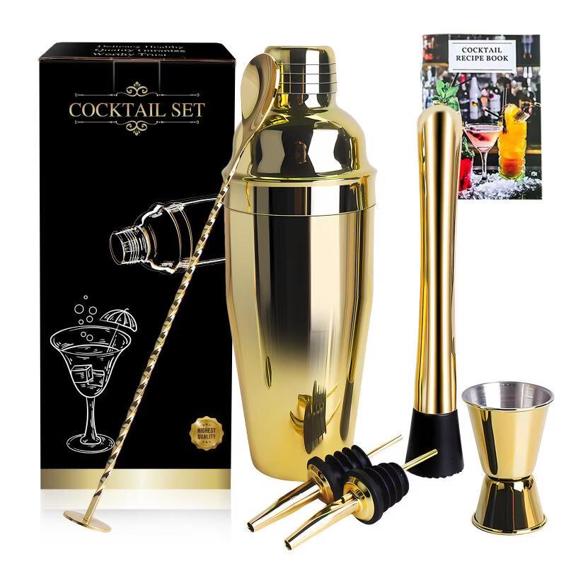 

Golden 6-Piece Cocktail Bartending Set