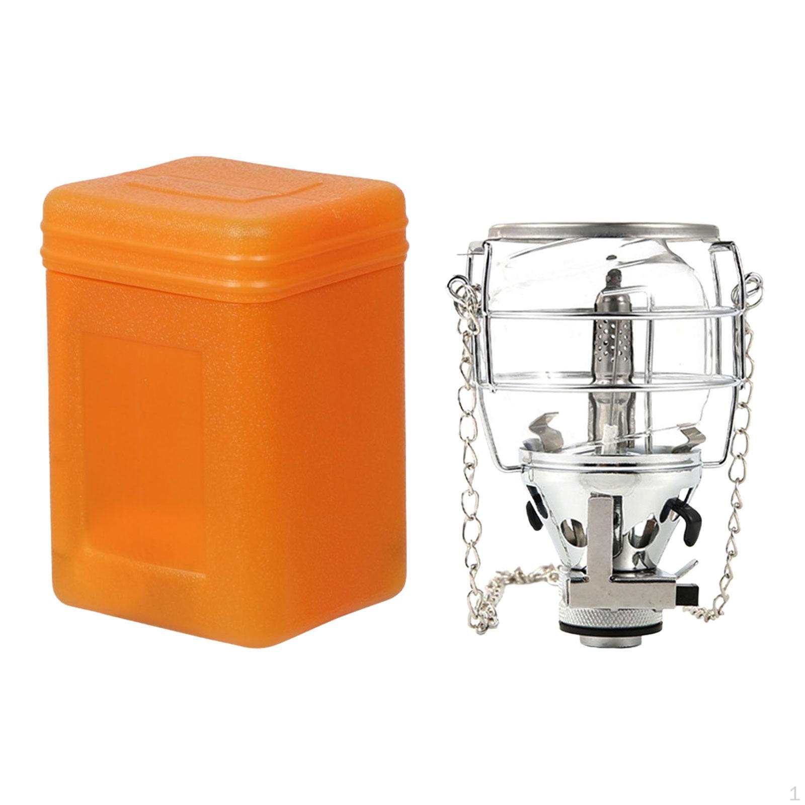Gas Lantern Camping Lights Fuel Lamp Lighting Gear with Carry Case Outdoor Light Tent for