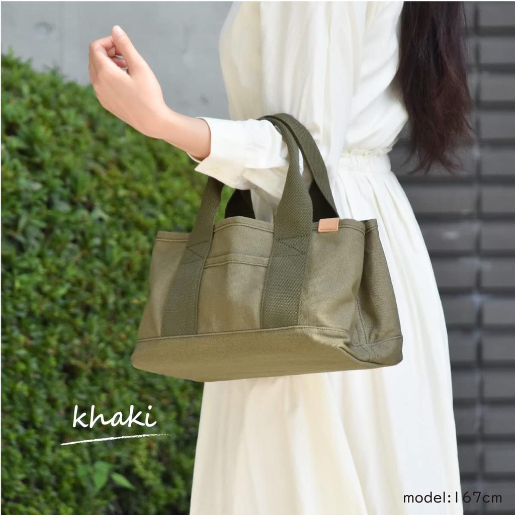 Punkt- und Streifen-Monopia-Tragetasche DS-16953 Damen Khaki