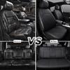 Universal Car Seat Covers PU Leather Rhombus Quilted Stitch Line Auto Seat Cushion Protector