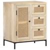Day and Night - Day and Night Solid Mango Wood and Natural Cane Sideboard 60x35x70 Cm