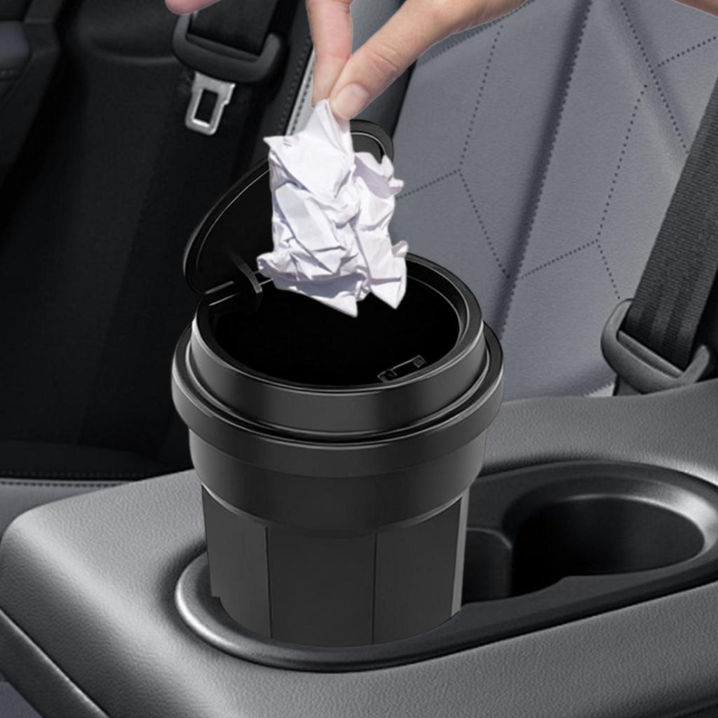 Cup-Shaped Car Trash Can Portable Automotive Garbage Bin, Travel Camping Road Trip Driving Truck SUV Backseat Commuting Supplies
