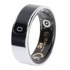 Smart Ring with Display Screen Gesture Control Fitness Ring Step Counter Multiple Sports Modes Silver Size 8 (18.2mm