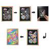 5/10/15/20pcs Scratch Painting Notebook Art Classroom Supplies Office Cultural School Rewards Cartoon Pattern Colorful Paper TMZ