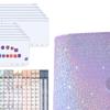 A6 PU Leather Notebooks label Stickers Pockets for Daily Records Office