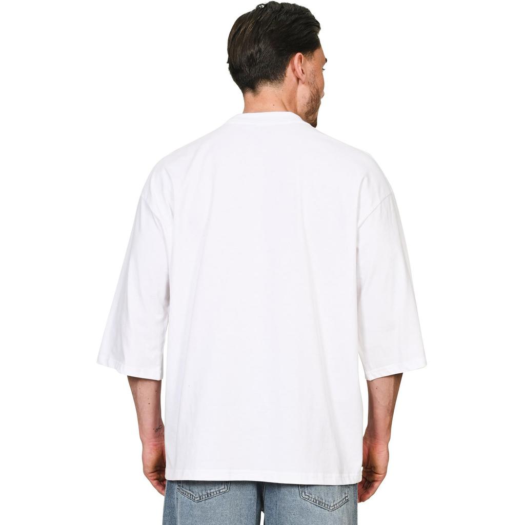 Casual Classics Unisex Adult Combed Ringspun Cotton Extended Neckline Oversized Short-Sleeved T-Shirt