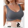 Us Eu Size Plus Size Seamless Wireless Push Up Back Closure Bra
