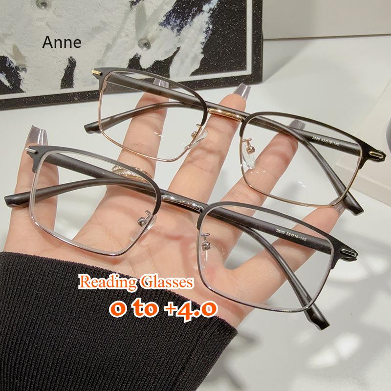 Anti Eye Fatigue Square Reading Glasses With Blue Light Filter For Men Women Gafas De Lectura