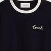 Coach Ss24 Letter Logo Printed Round Neck Pullover Short Sleeve T-Shirt Women Tops Black CS612-BLK