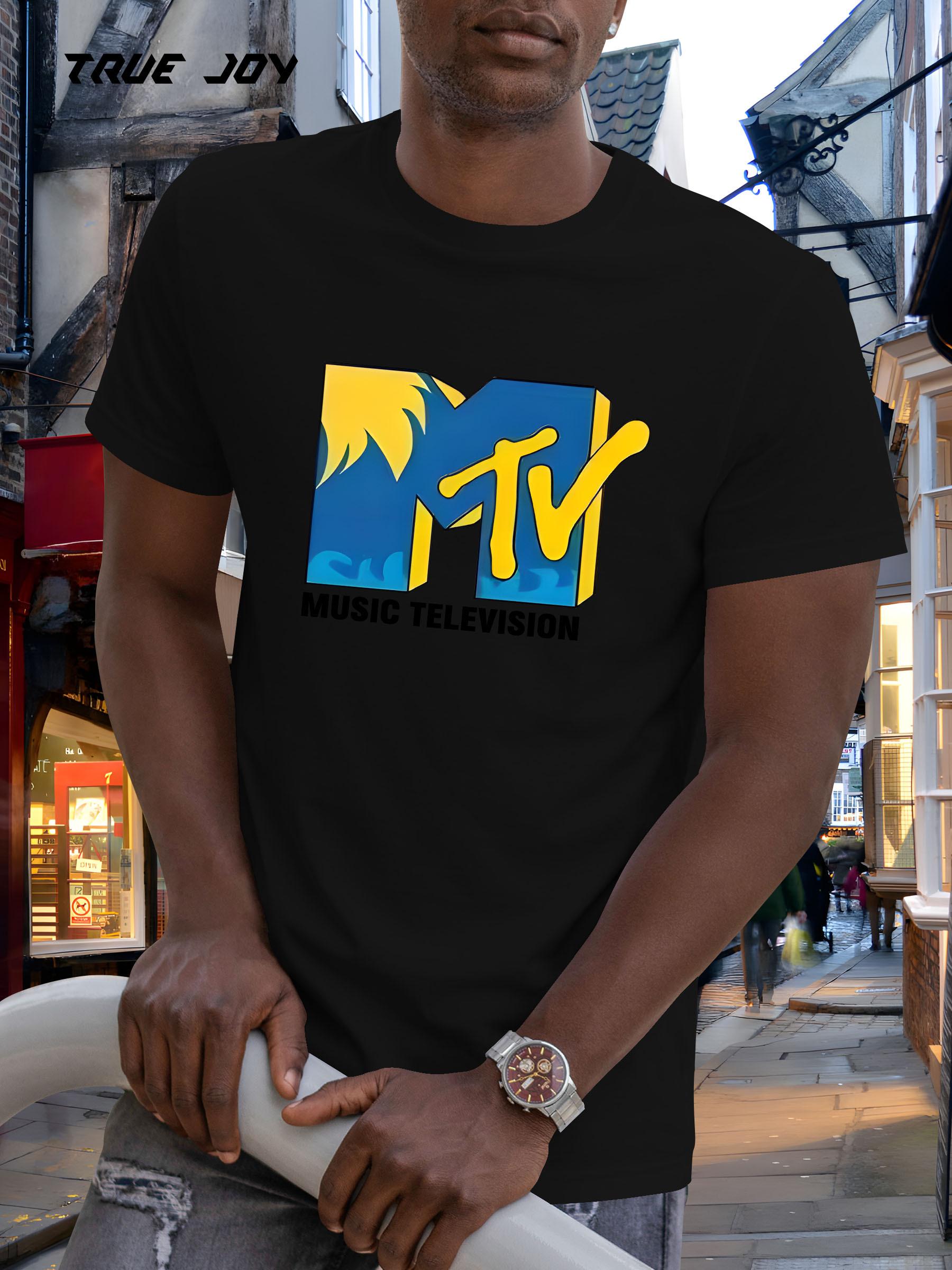 Повседневная летняя футболка с графическим принтом ITV Music Television S