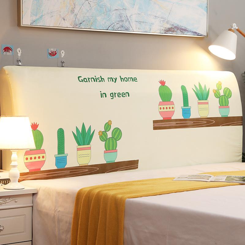 Elastic All-Inclusive Headboard Cover Bed Head Back Protection Dust Cover INS Dustproof Soft Wooden Bedhead Backrest Protection