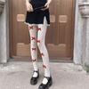 White Fishnet Bowknot Stockings: Women's Thin Spring/Autumn JK Style, Milk White, Sexy Black Silk, Anti-Snag Pantyhose