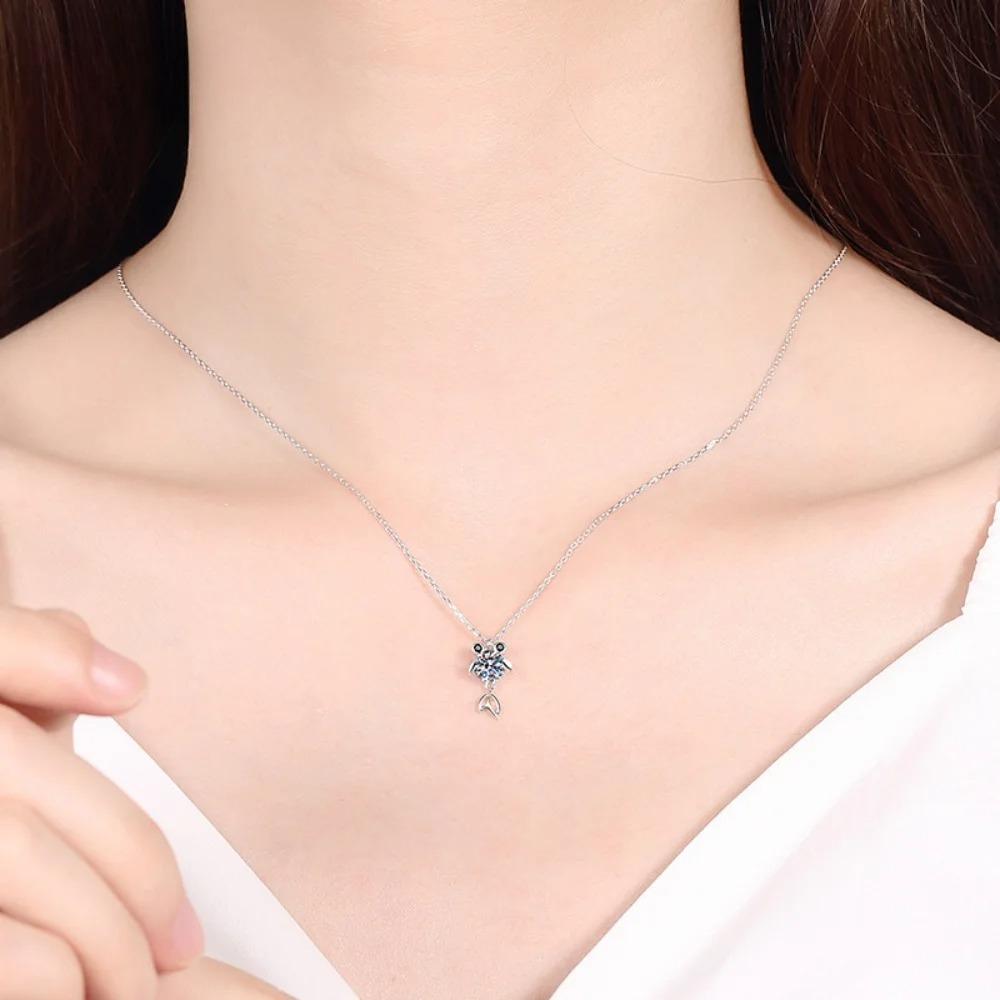 Gold Inlaid  Moissanite Fish Necklace Pt950 Platinum Koi News Niche Diamond Pendant Wedding Gift Fine Jewelry