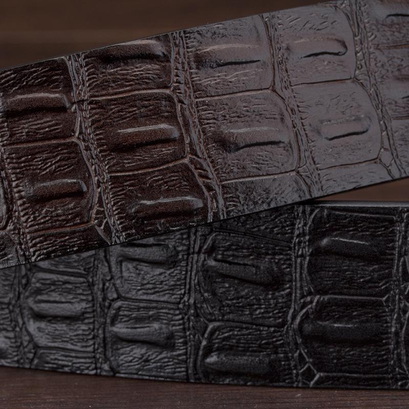 Belt Men'S Whole Cowhide Cut Crocodile Pattern Men'S Belt Pin Buckle Business Light Luxury Men'S Belt