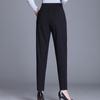 High End Haren Pants Women's New Summer Elasticized High-waisted Loose Slimming Pants Children Black Versatile Hanging Mom Pants
