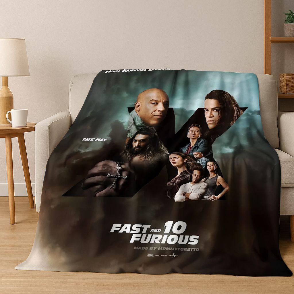 Fashion Fast & Furious X Dominic Art Flannel Blanket,Cozy Soft Throw Blanket for Home Bedroom Bed Sofa Picnic Cover Kid Gift