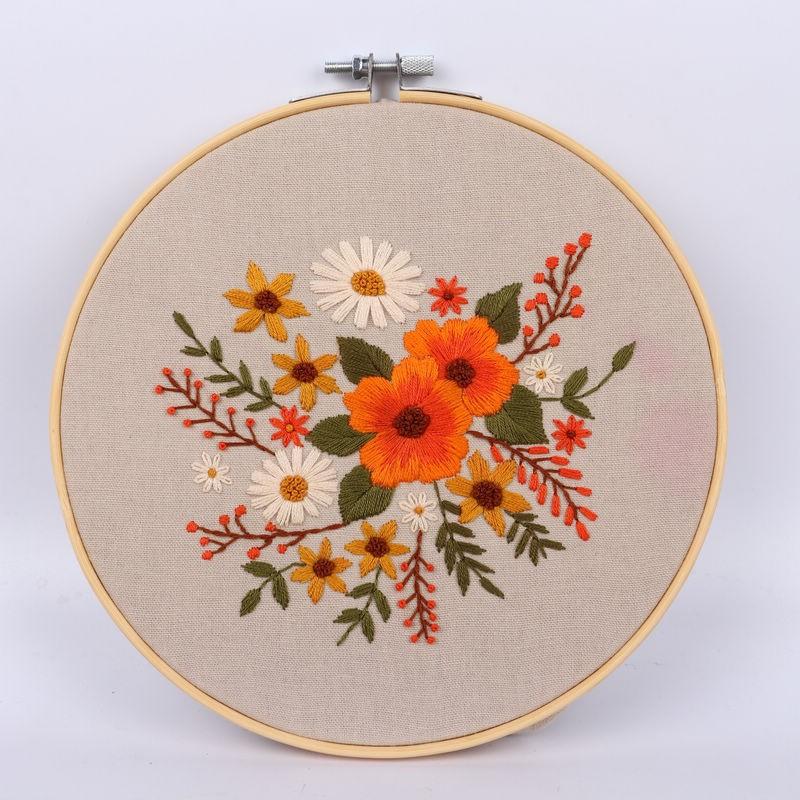 Handmade Craft Flowers Pattern Cross Stitch Kit Perfect for Home Decoration