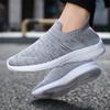 Light Men's Running Sports Shoes Knitted Breathable Mesh Walking Shoes Daily Flats Slip-on Casual Shoes