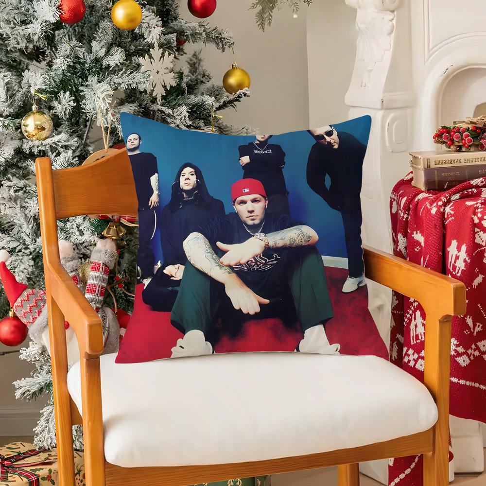 Nu Metal Band LLimp Bizkit Pillow Case Silky Short Plush With Invisible Zipper Dustproof Sofa Cushion Cover