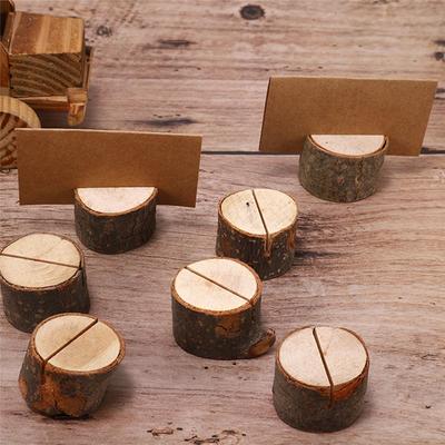 Country-Style Wooden Mat Card Rack, Kraft Paper Cards, Table Number Frame, Photo Display Rack, Food Label Rack