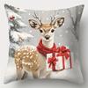 4Pcs Set, Christmas Pillowcase, 17.7"*17.7", Printed On One Side, Christmas Decoration, Sofa Lumbar Cushion Cover, Pillowcase Wi