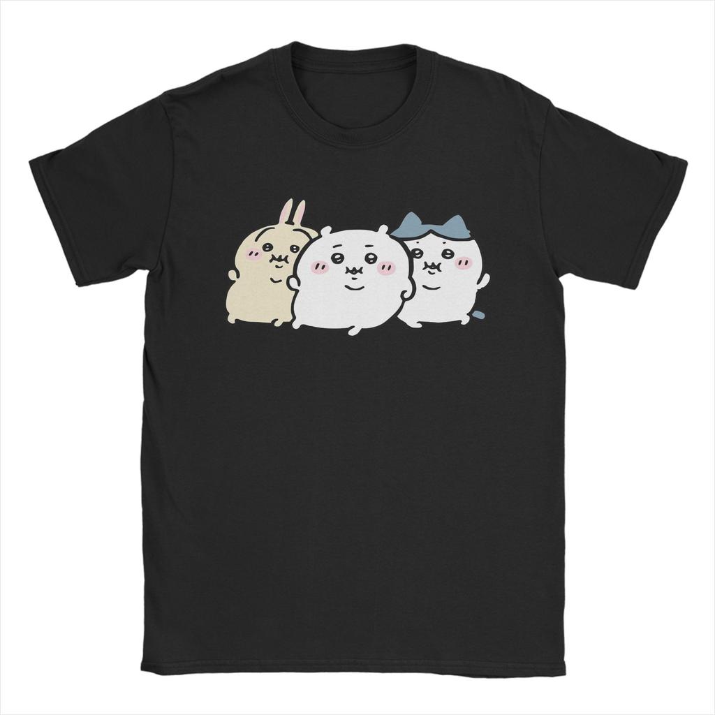 Chiikawa inspiriertes 3-in-1 süßes Design T-Shirt Herren Damen Neuheit Baumwoll-T-Shirts Rundhals Kurzarm T-Shirt Original Oberteile