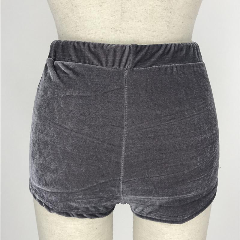 Gold Velvet Shorts Summer Casual Slim 