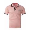 Pocket Splicing Polo Men's Casual Shirt