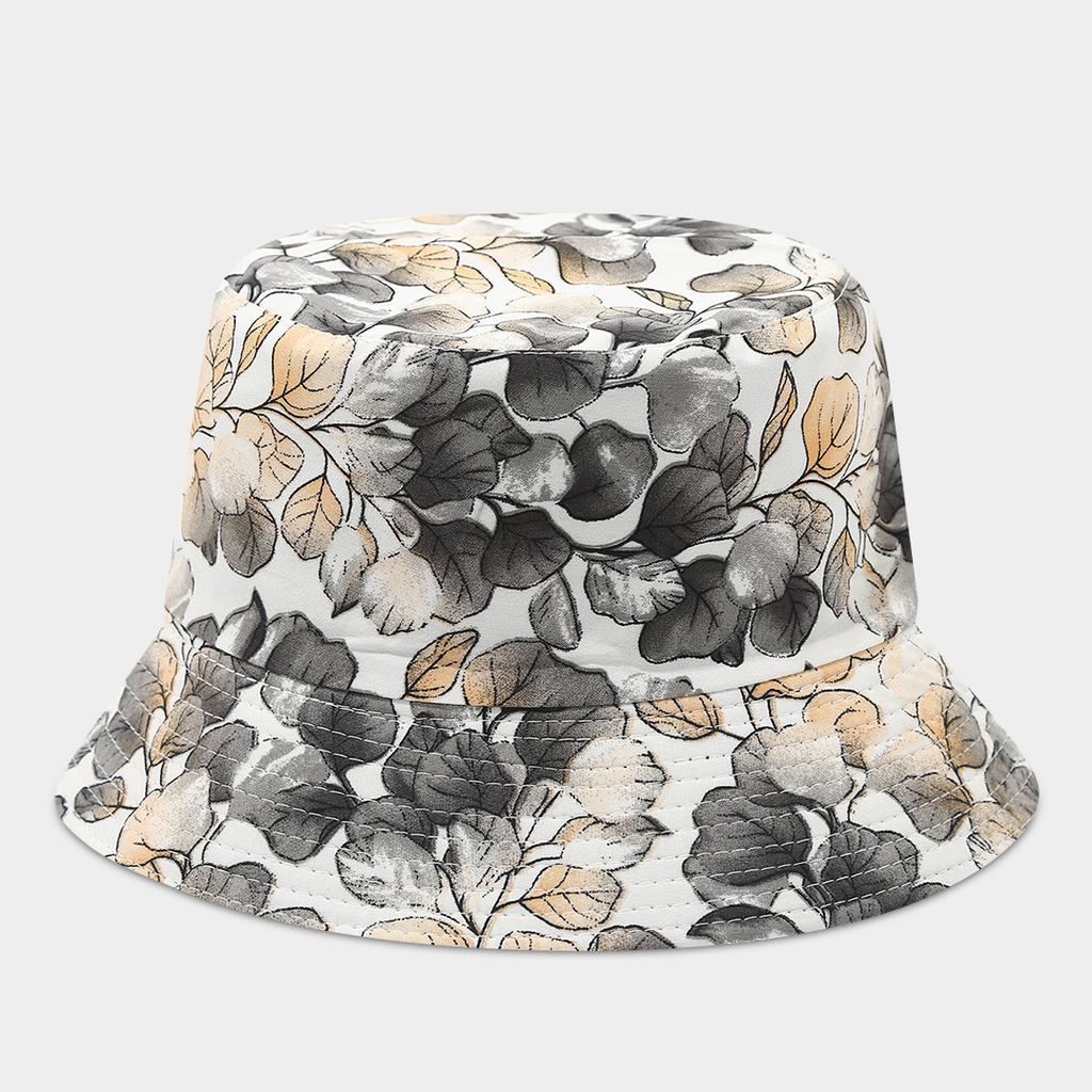 Double-sided Bucket Hat Women's Spring and Summer New Colorful Graffiti Flower Pot Hat Trendy Foldable Sun Hat Shows Small Face