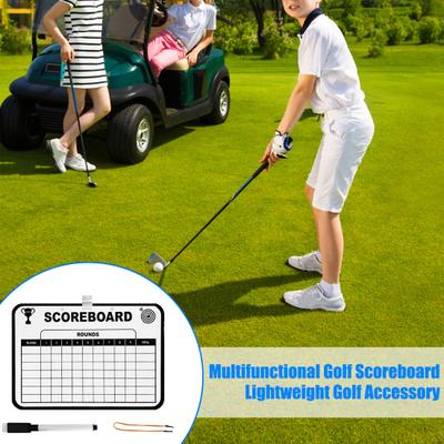 Golf Scorecard Board Erasable Dry Erase Whiteboard with 1 Pen Portable Golf Score Card Holder Accessories for Men Women Golfer