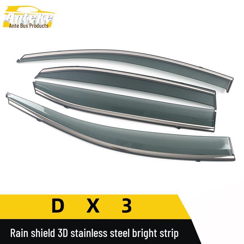 Southeast DX3 Rain Guards: 3D Stainless Steel Trim, Deflectors & Car Accessories