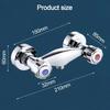 Hot and Cold Out Water Inlet Valve Metal Double Shower Faucet Valve Modern Diverter Valve