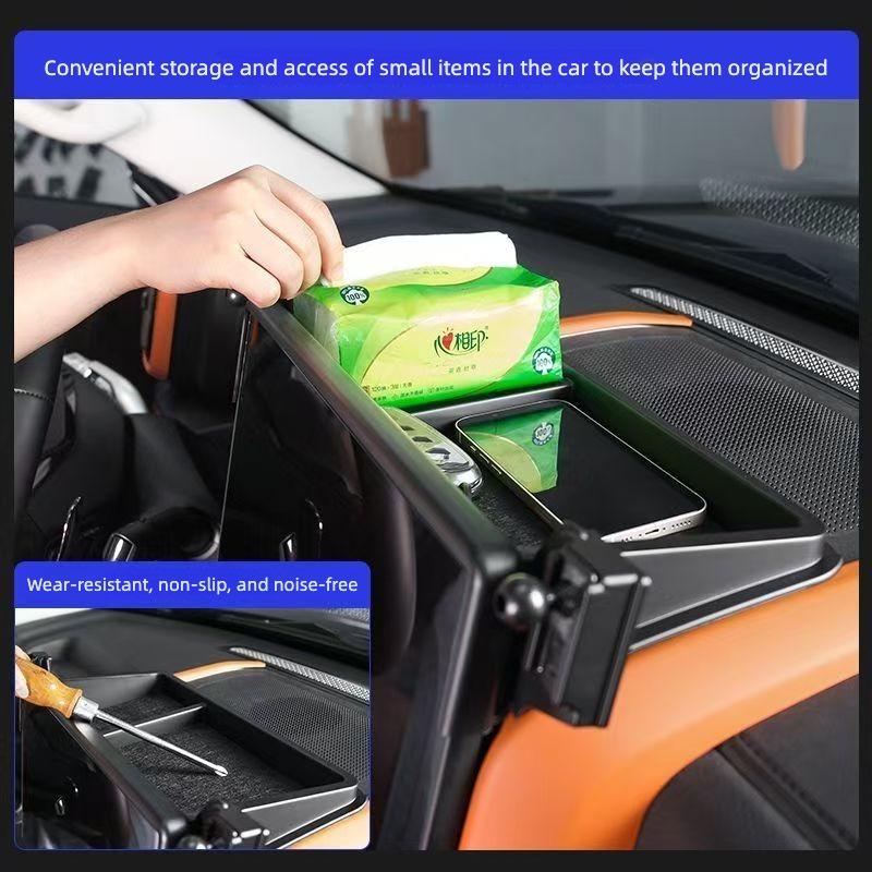 For GWM HAVAL H9 MKII 2024 2025 New H9 Car Navigation Holder Screen Fixed Storage Box Interior Modification Upgrade Parts